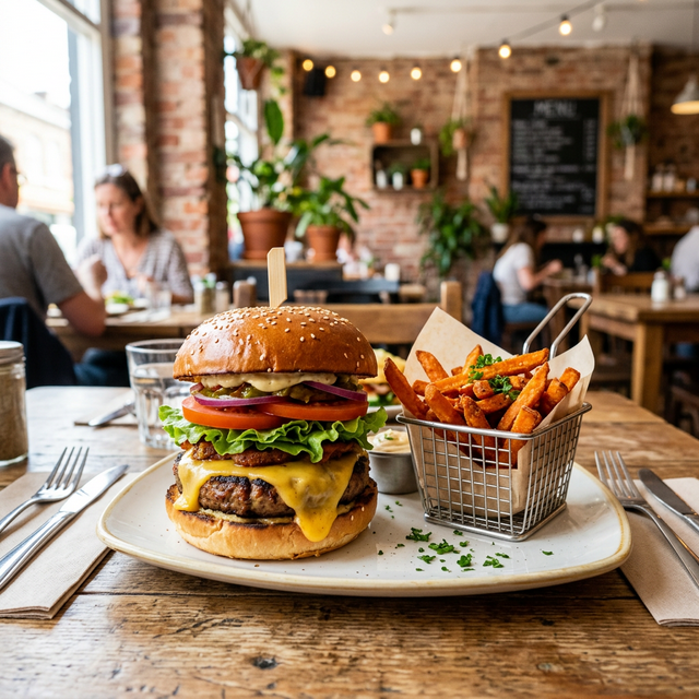 Vegan restaurant interior